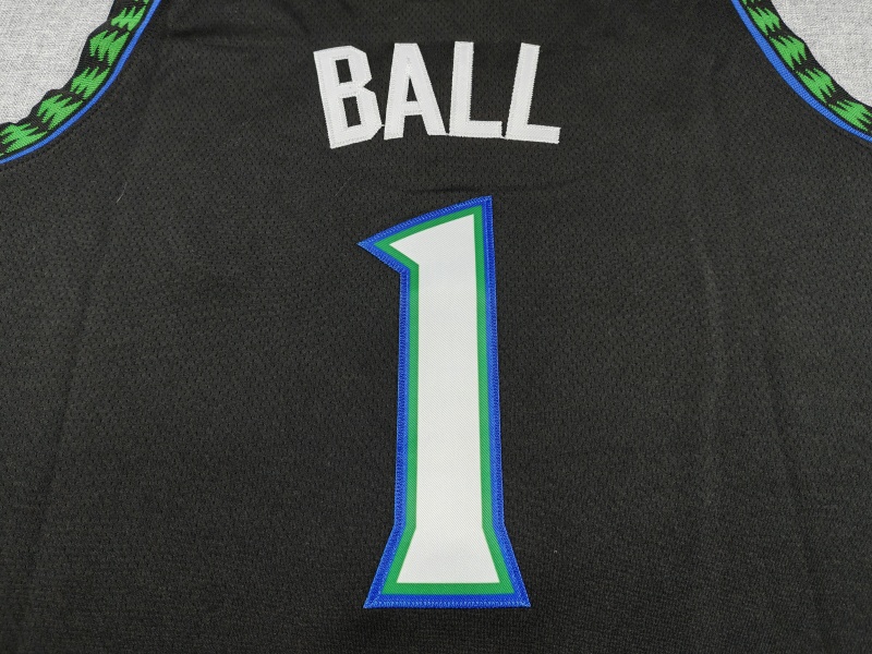 Men's Minnesota Timberwolves LaMelo Ball #1 Black Swingman Jersey - Statement Edition