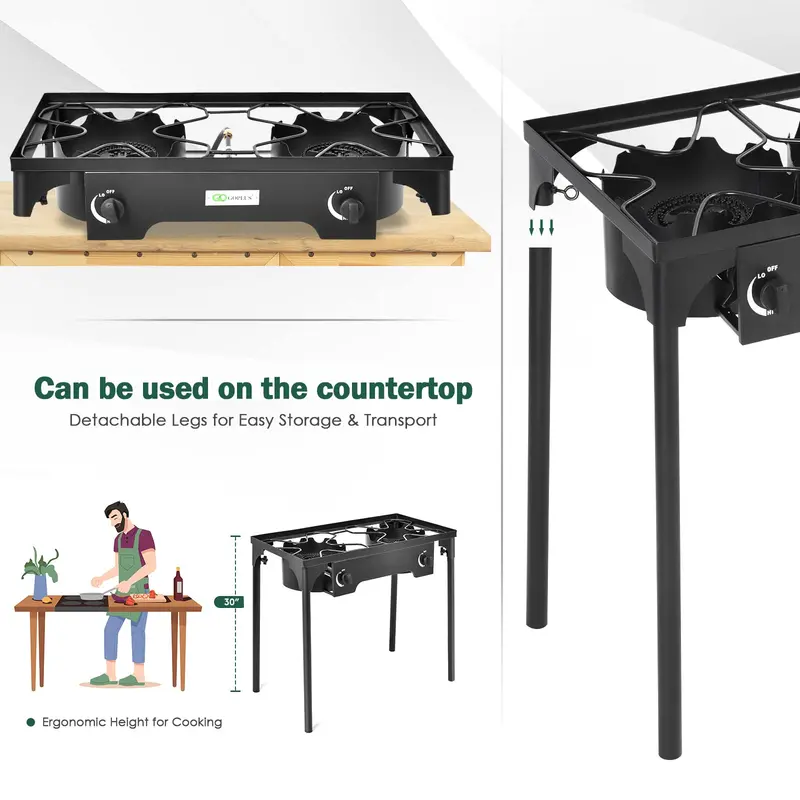 Portable High-Pressure Propane Burner – Outdoor Gas Cooker for Camping and Tailgating