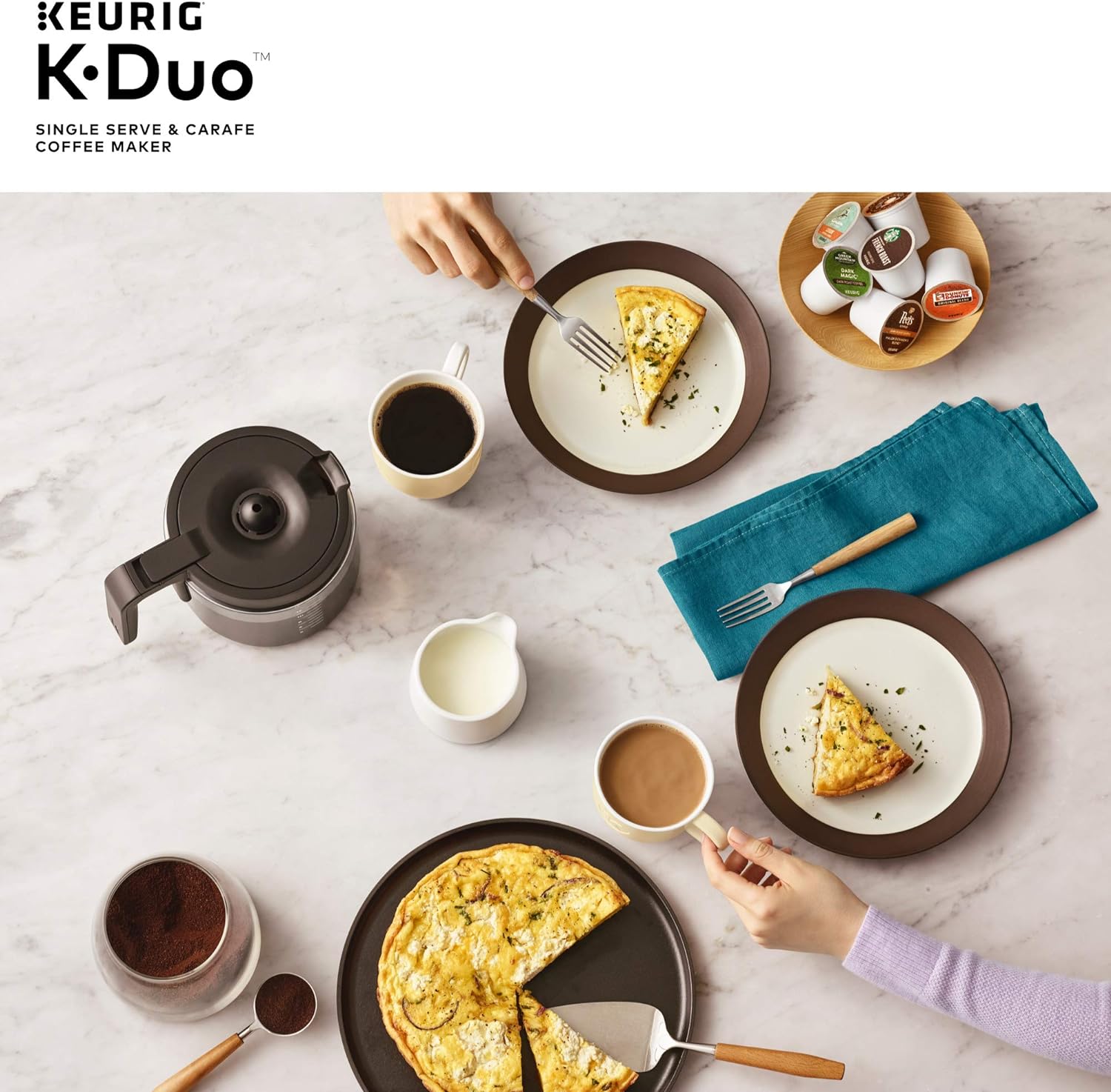 Duo Single Serve K-Cup Pod & Carafe Coffee Maker, Black