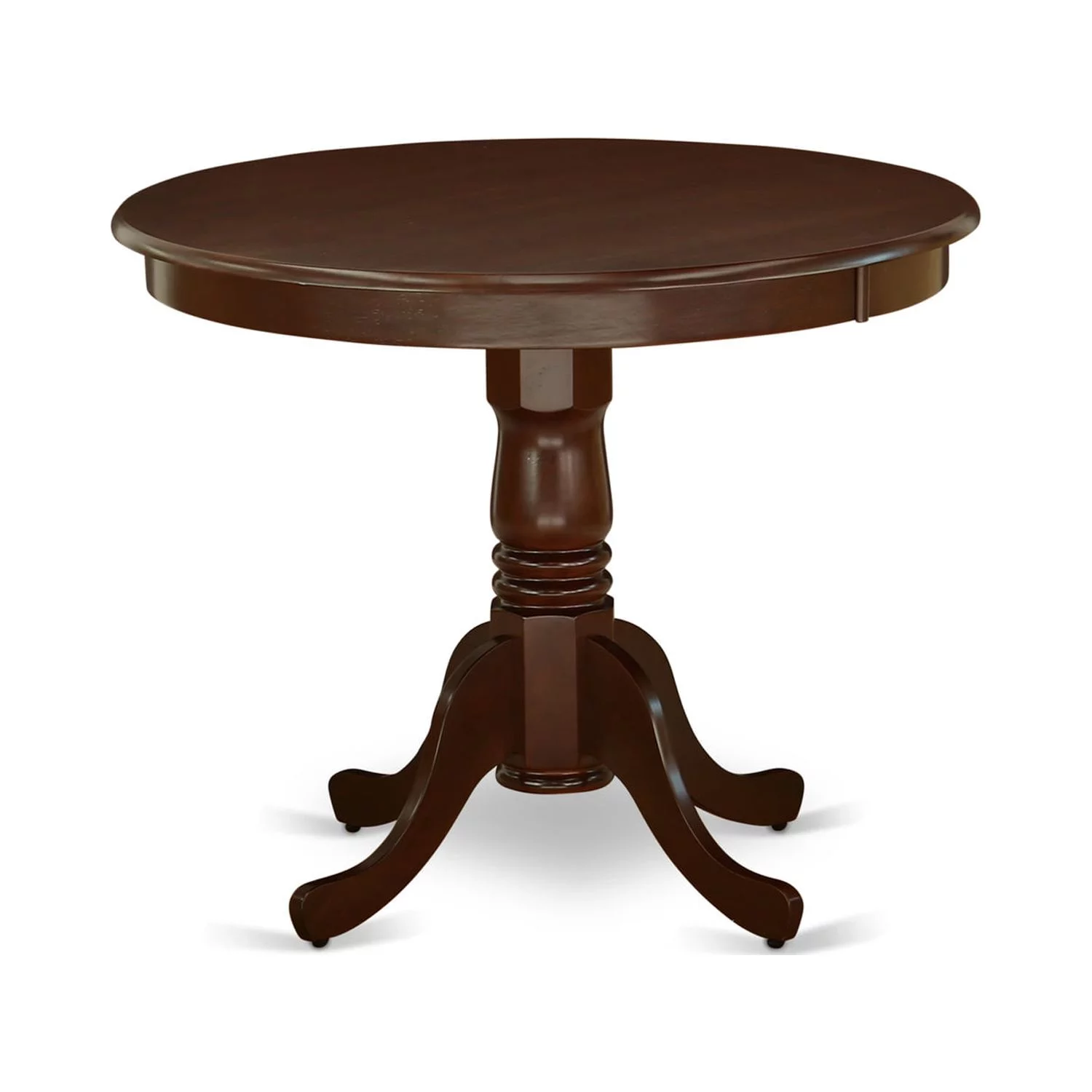 East West Furniture Antique 5-piece Wood Dining Table and Chairs in Mahogany