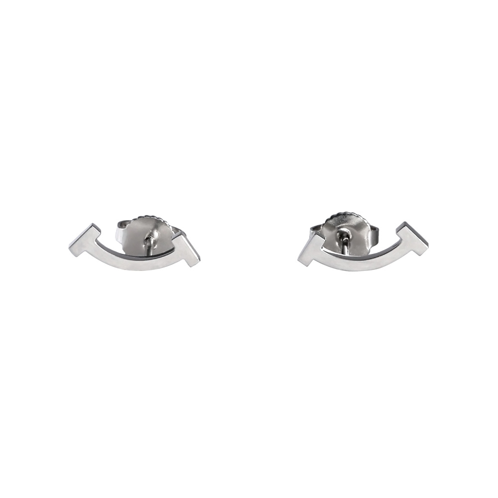 Tiffany & Co. Tiffany T Smile Earrings 18K White Gold 60150770