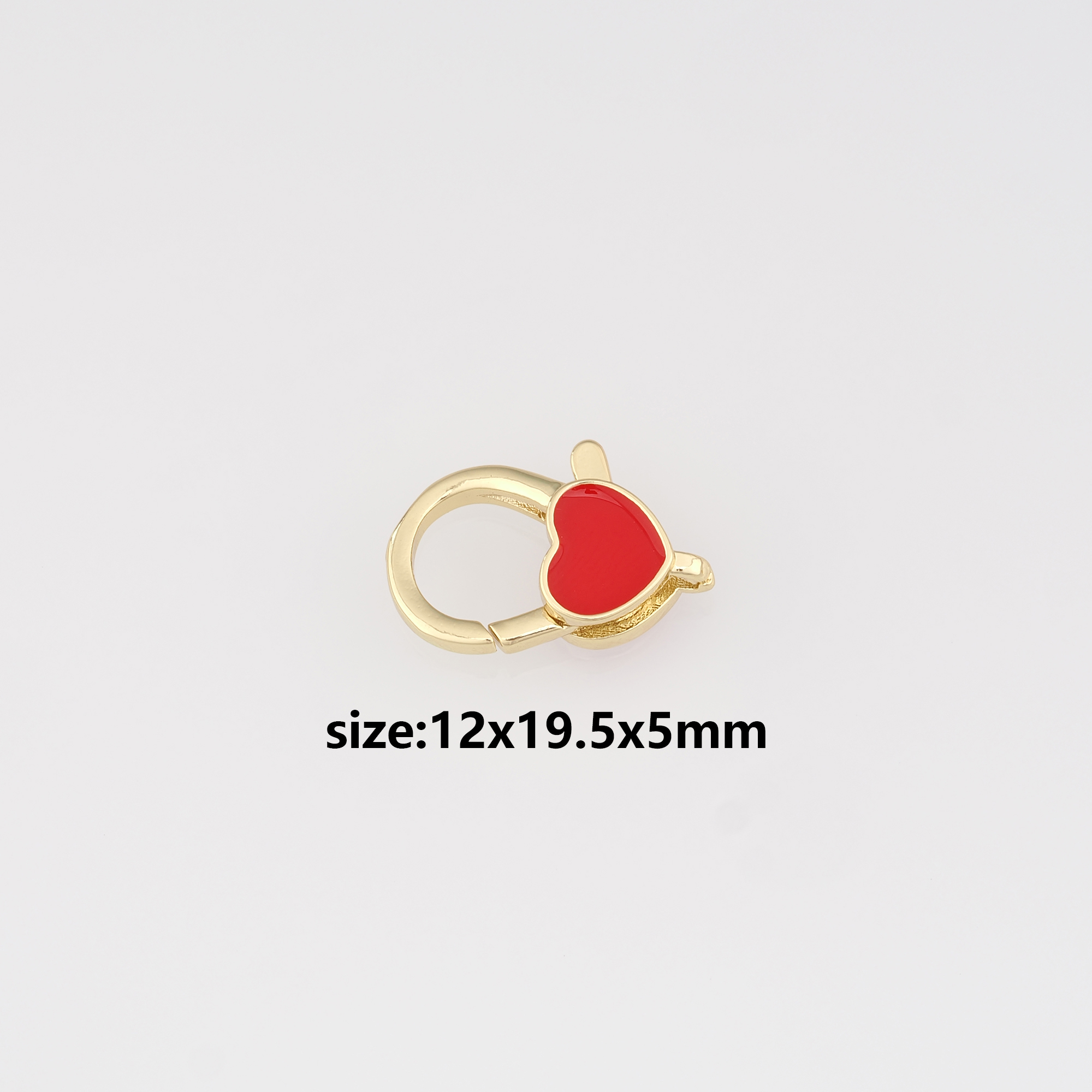 18K Gold Filled Heart Lobster Claw Clasp,Lobster Clasp Lock,Spring Buckle for DIY Jewelry Necklace Bracelet