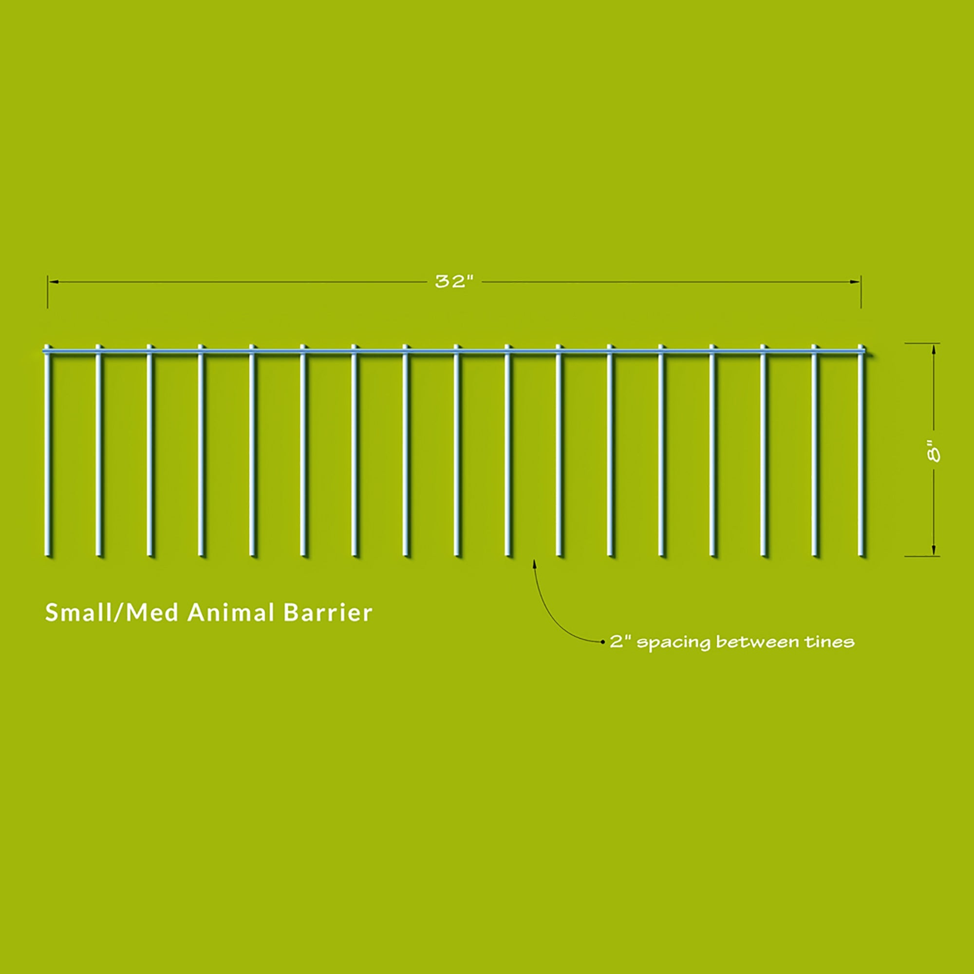 Dig Defence 25 Pack No-Dig Small/Medium Animal Barrier Fence 8″ L x 32″ W Galvanized Steel