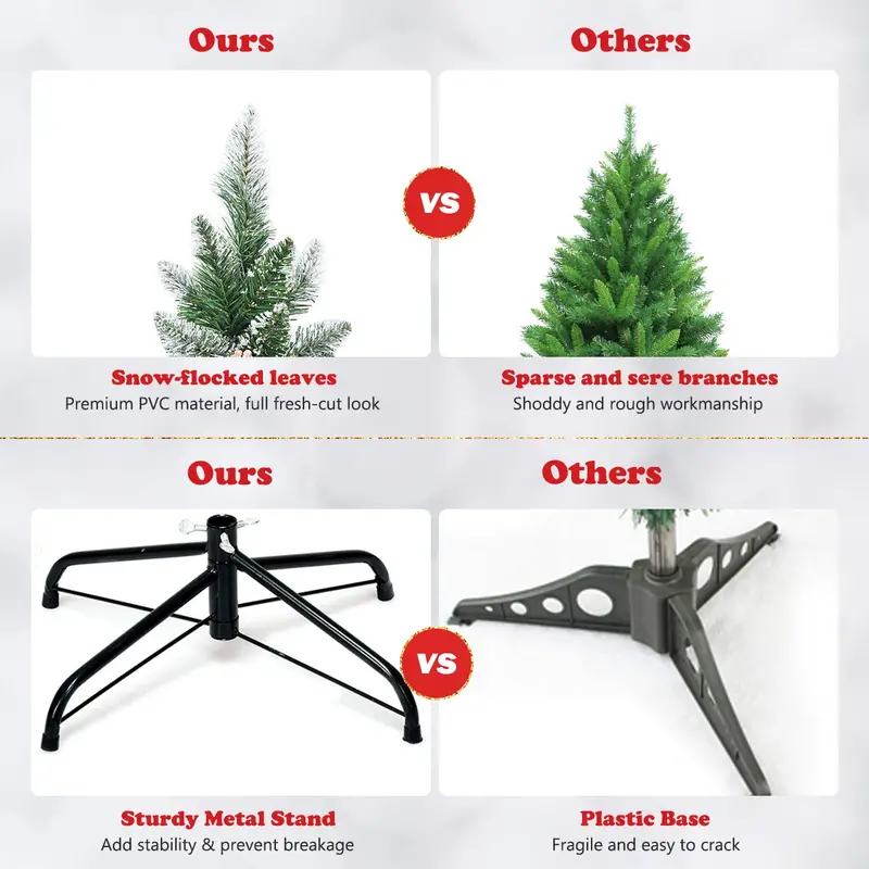 Slender Pencil-Style Artificial Christmas Tree – Available in 5ft, 6ft, and 7.5ft Heights