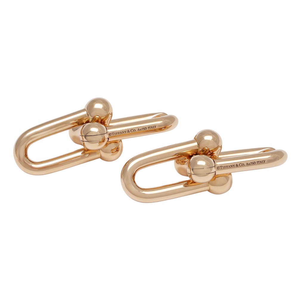 Tiffany & Co. Hardware Link Earrings 18K Rose Gold 68533686