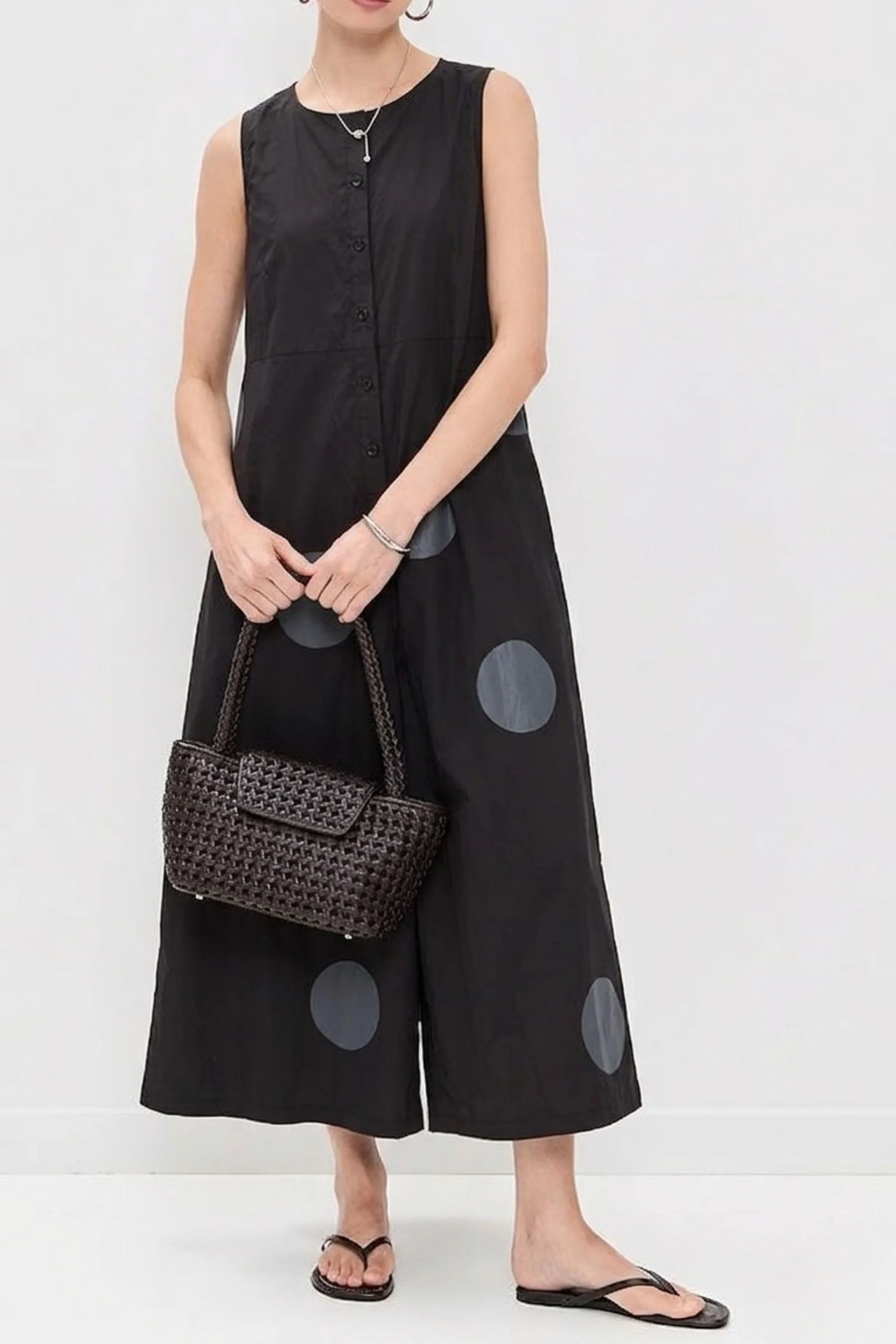 Oversized Button Down Cotton Jumpsuit