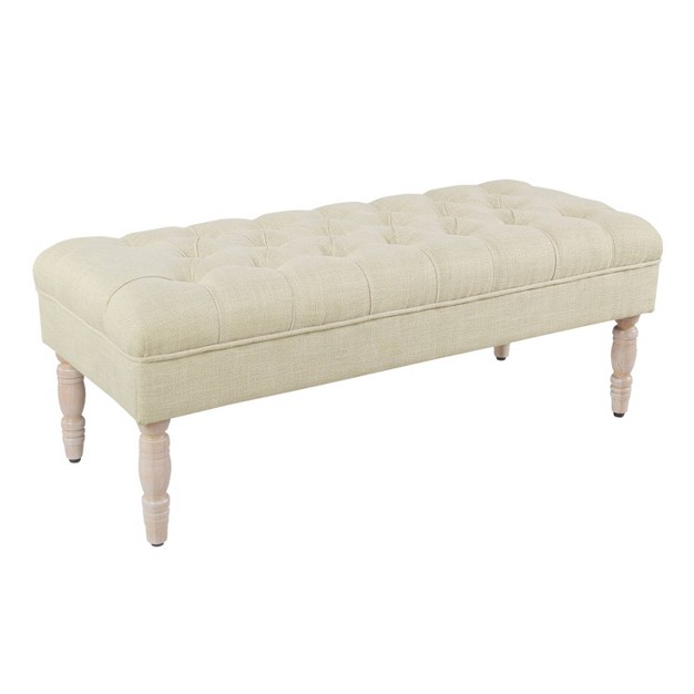 Classic Tufted Medium Bench Homepop