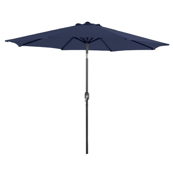 MAISON ARTS 6Piece Patio Dining Set,37 Inch Square Metal Table and 4 Textilene Dining Chairs with 9ft Patio Umbrella