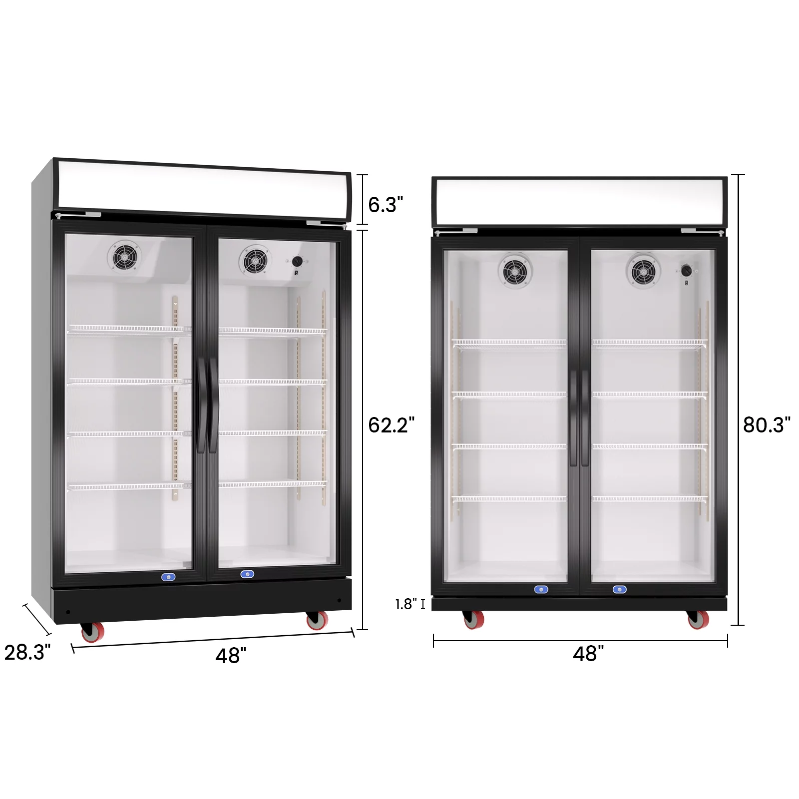 38.5 Cu.Ft Merchandising Refrigerator with Light Box