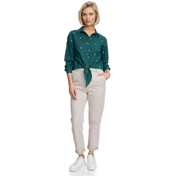 Gina Damen Bluse mit Knotendetail