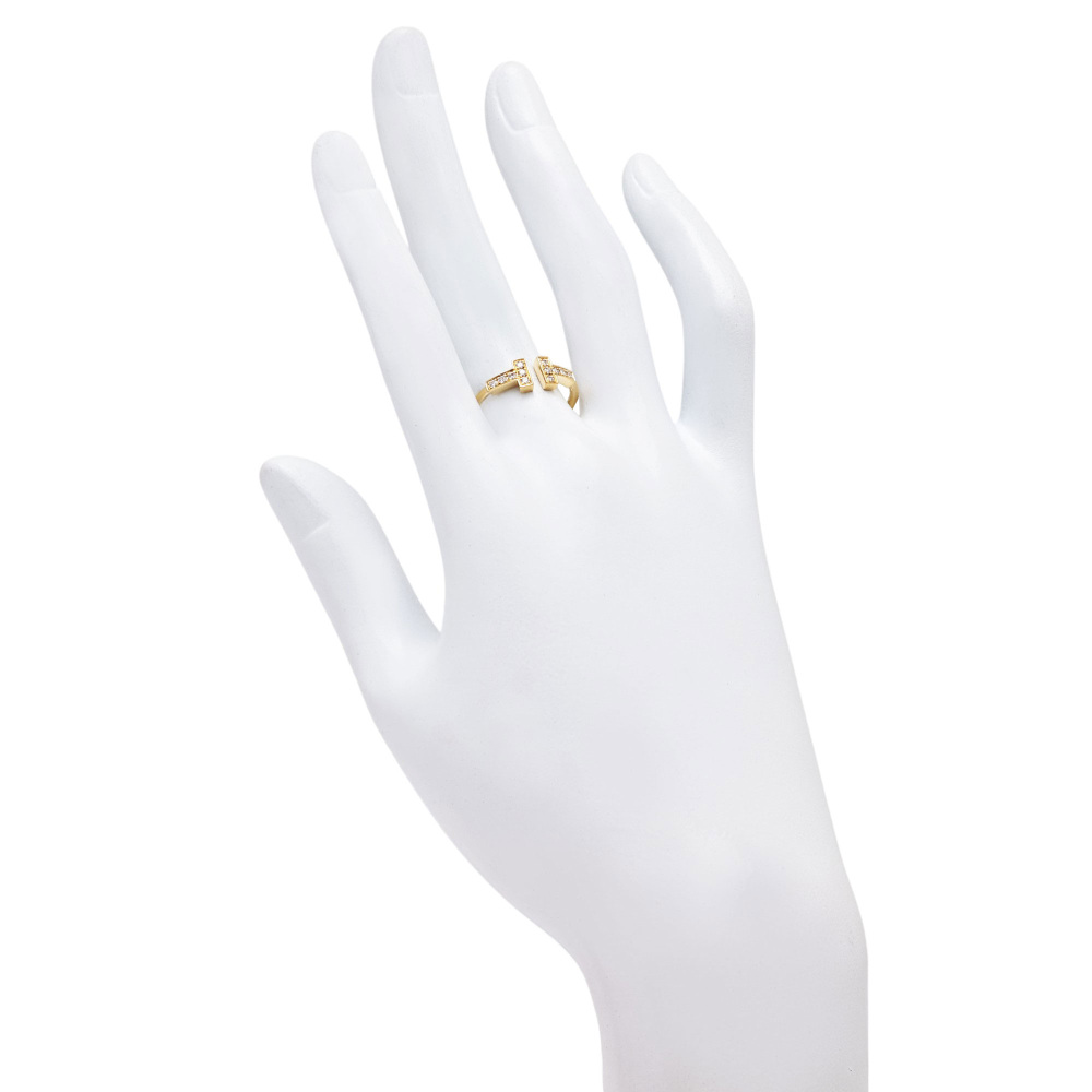 Tiffany & Co. Tiffany T Diamond Wire Ring 18K Yellow Gold 60147104