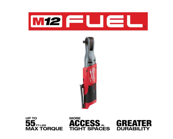 2557-20 M12  12-Volt Lithium-Ion Brushless Cordless 3/8 in. Ratchet (Tool-Only)