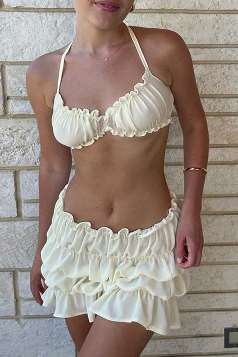 Backless Fold Sleeve Two-Piece SetClistos