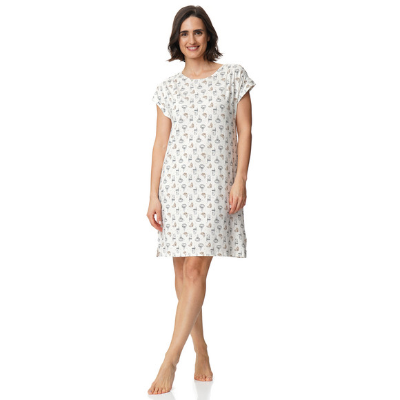 Gina Benotti Damen Nachthemd mit Allover-Prints