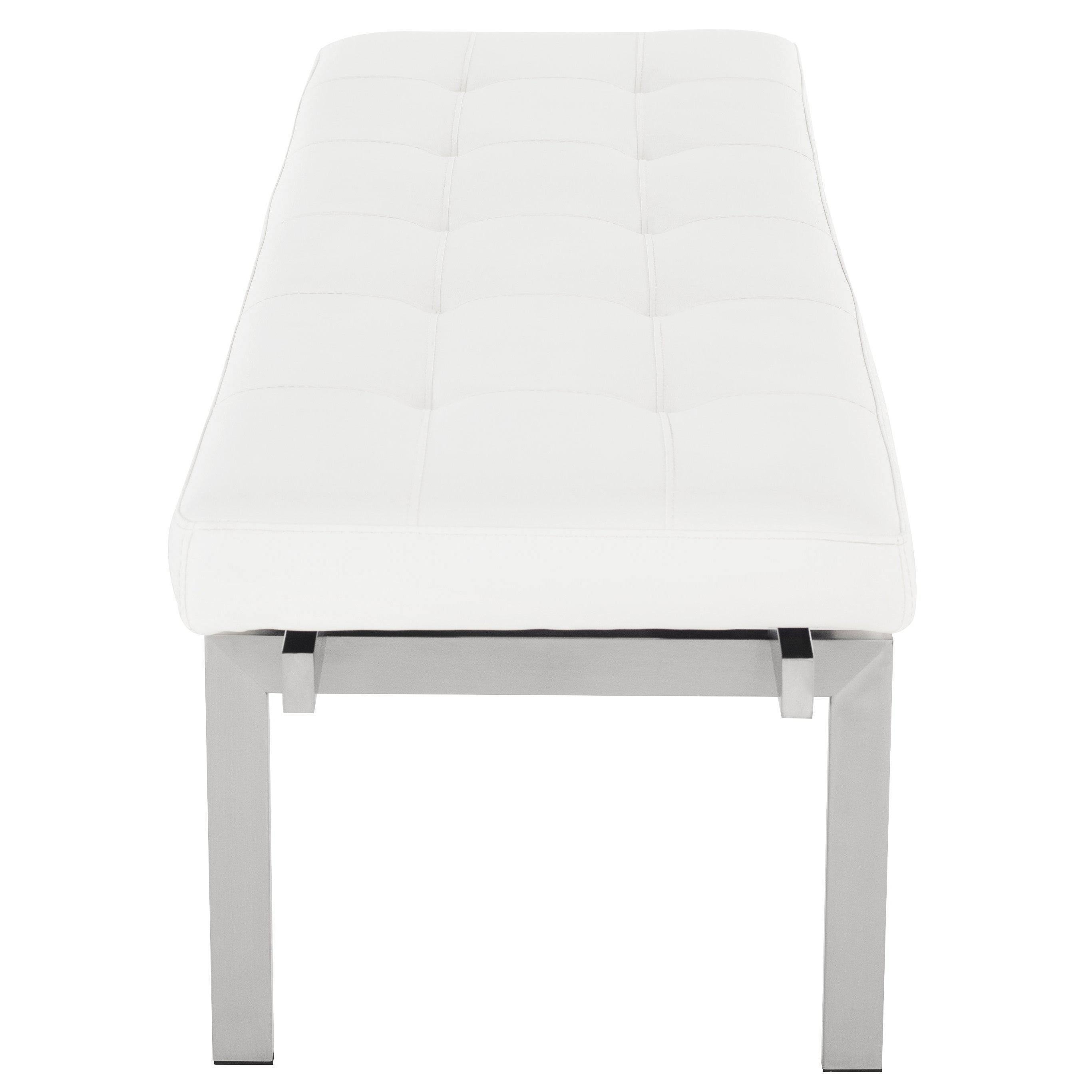 Nuevo White Louve Bench