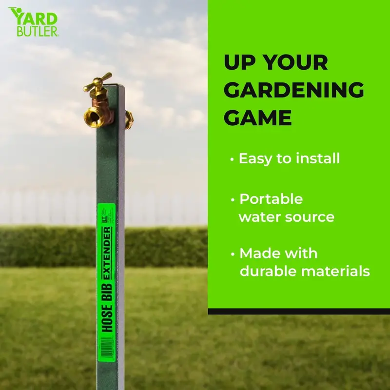 Yard Butler Hose Bib Extender outdoor faucet extender and remote spigot puts your garden hose where you want it – IHBE-6