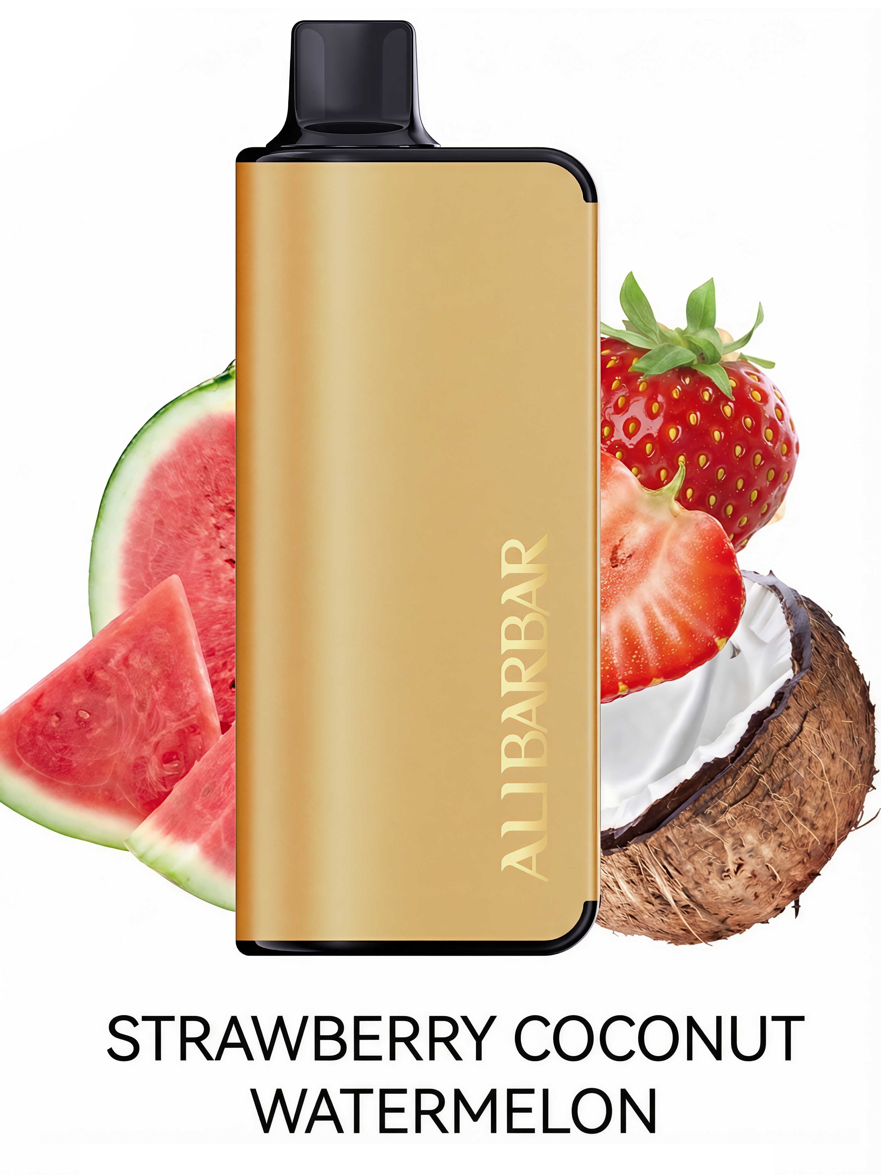Strawberry Coconut Watermelon – Alibarbar 9000 Puffs Disposable Vape 🍓🥥🍉 Tropical Fusion Alibarbar 9000 Puffs Disposable Vape Strawberry Coconut Watermelon Tropical Fruit Flavor