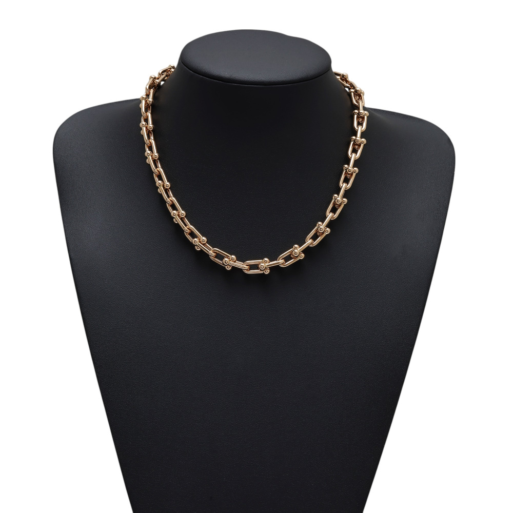 Tiffany & Co. Hardware Link Necklace 18K Rose Gold 70881489