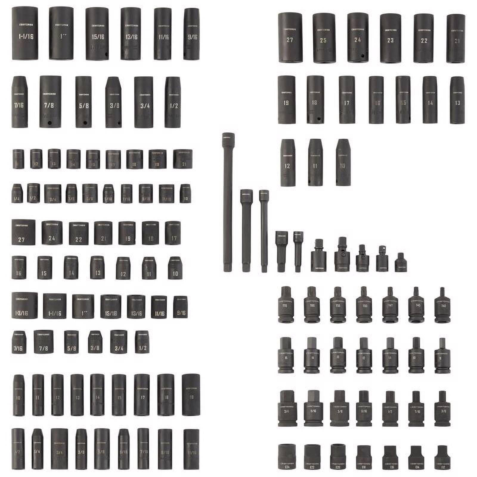 Craftsman 1/4 & 3/8 & 1/2 in. drive SAE 6 Point Mechanic's Tool Set 130 pc