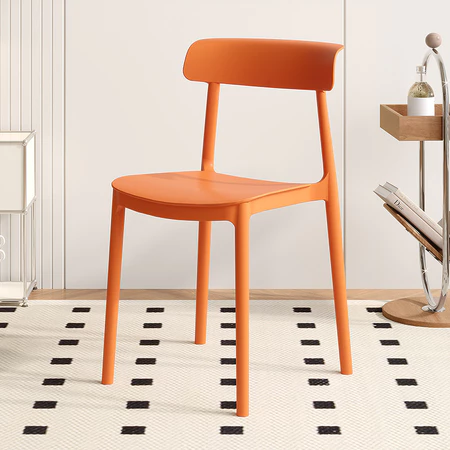 Plastic chair light luxury dining chair restaurant home stackable desk design backrest chair kerusi