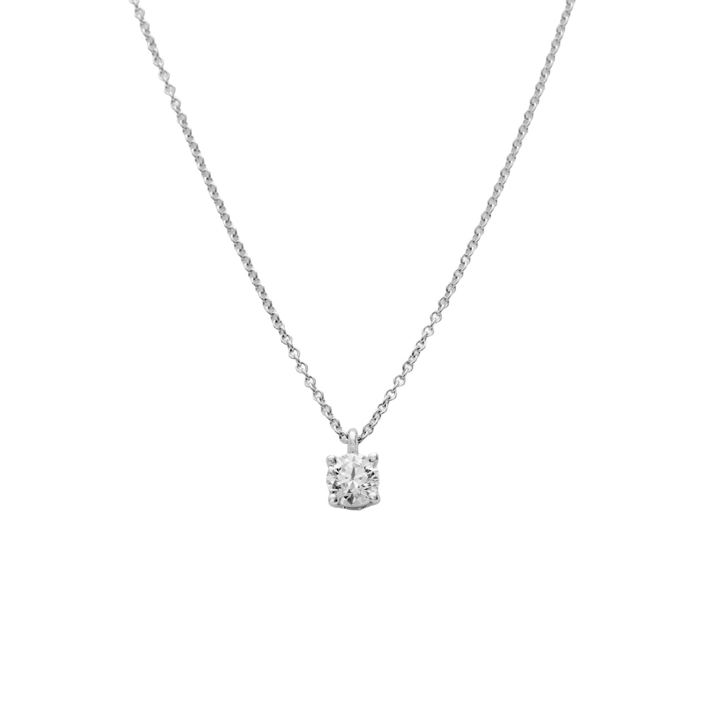 Tiffany & Co. Solitaire Necklace Platinum Diamond 60007525