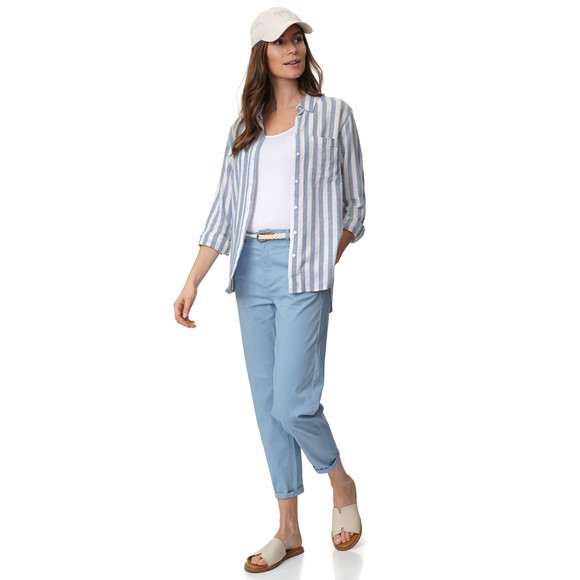 Gina Damen Leinen-Bluse mit Streifen