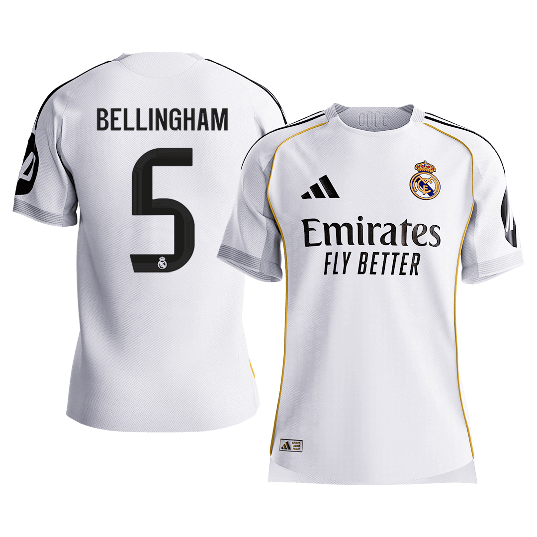 BELLINGHAM #5 Real Madrid Home Player Version Jersey 2025/26