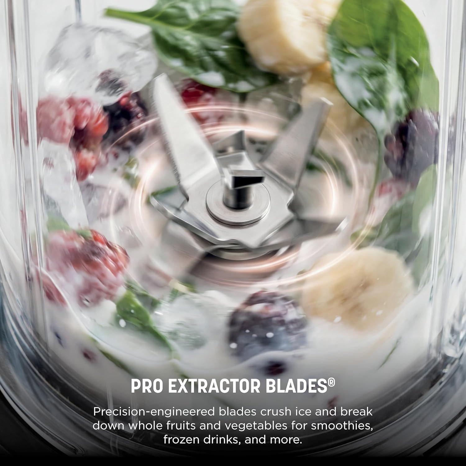 Blender | Single Serve | For Smoothies, Salsa, Shakes and Frozen Drinks | Includes 2 Smoothie Cups & Lids | Crushes Ice, Fruit & Veggies |Silve