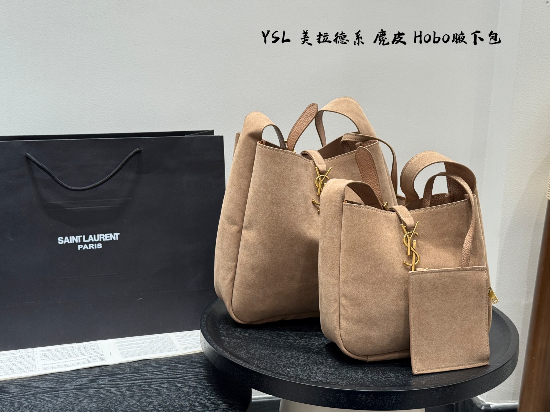 YSL Maillard Suede Bucket Bag - cnluxepick