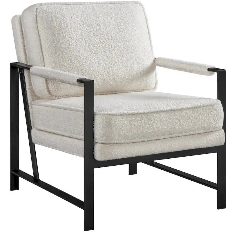 Yaheetech Retro Accent Chair – Faux Leather Lounge Seating with Mid-Century Style