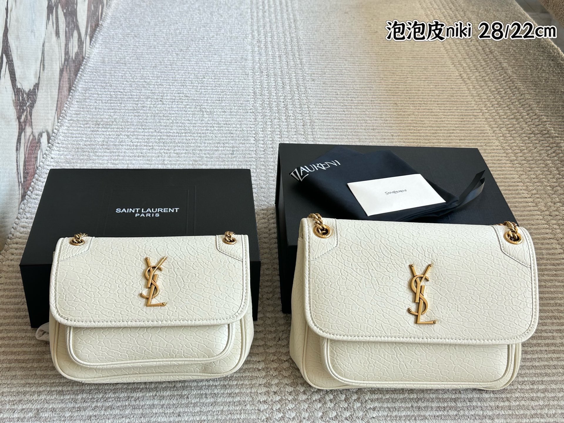 YSL Bubble Leather Niki Messenger Bag - cnluxepick