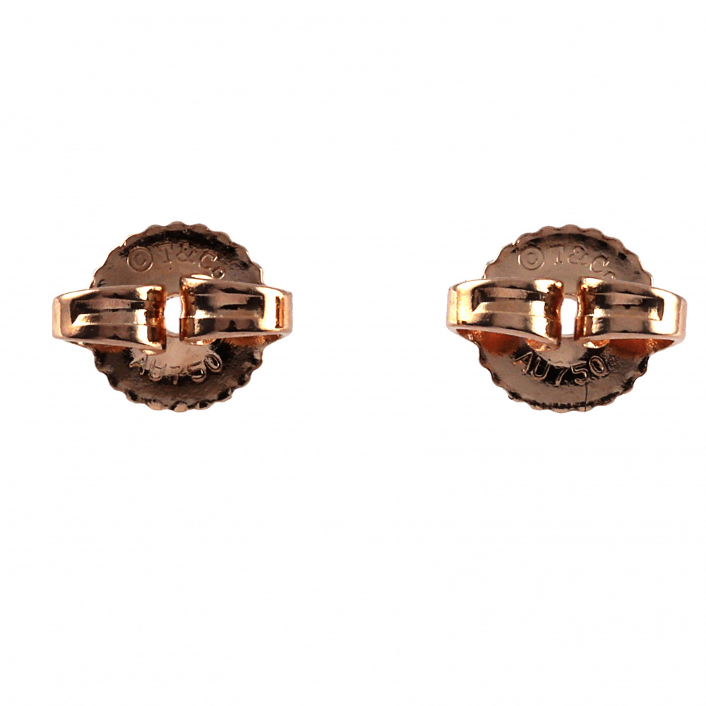 Tiffany & Co. Tiffany Bow Pave Diamond K18PG Pink Gold Earrings