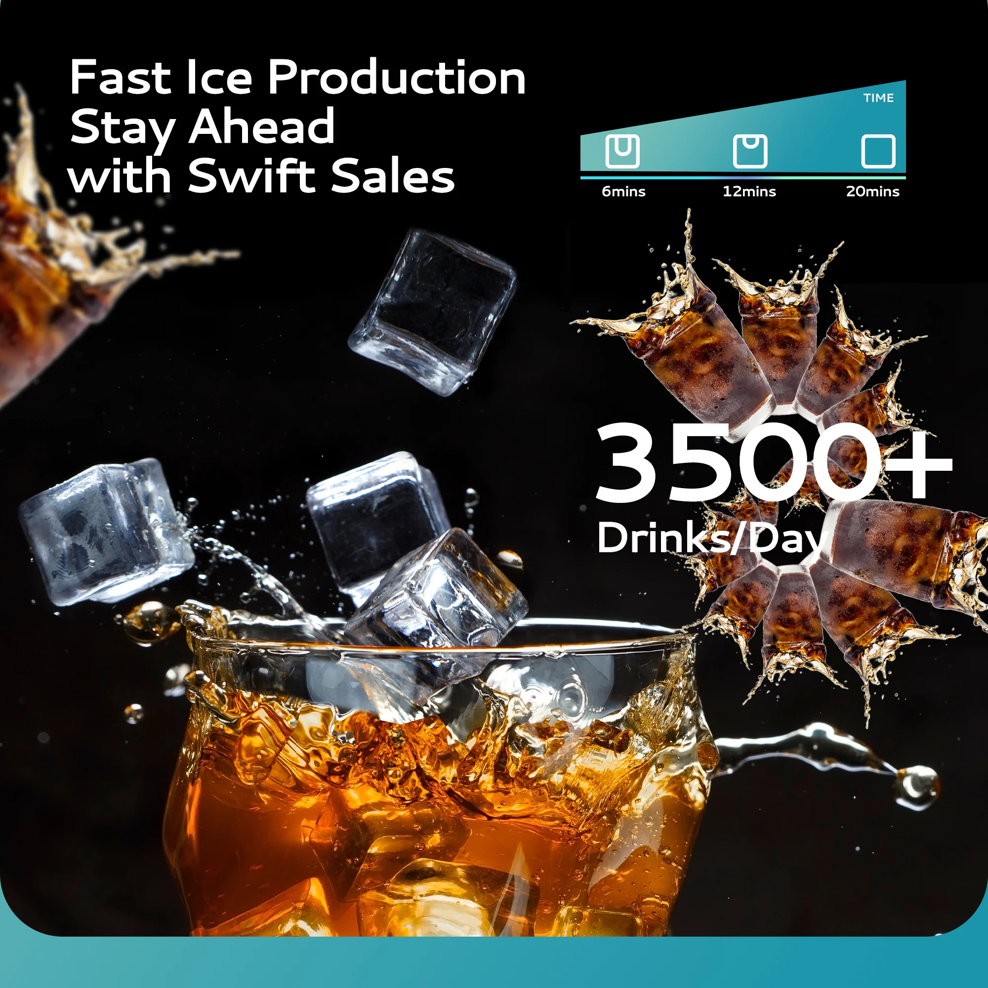 339/449Lbs/24H Easy Use Commercial Ice Maker Machine