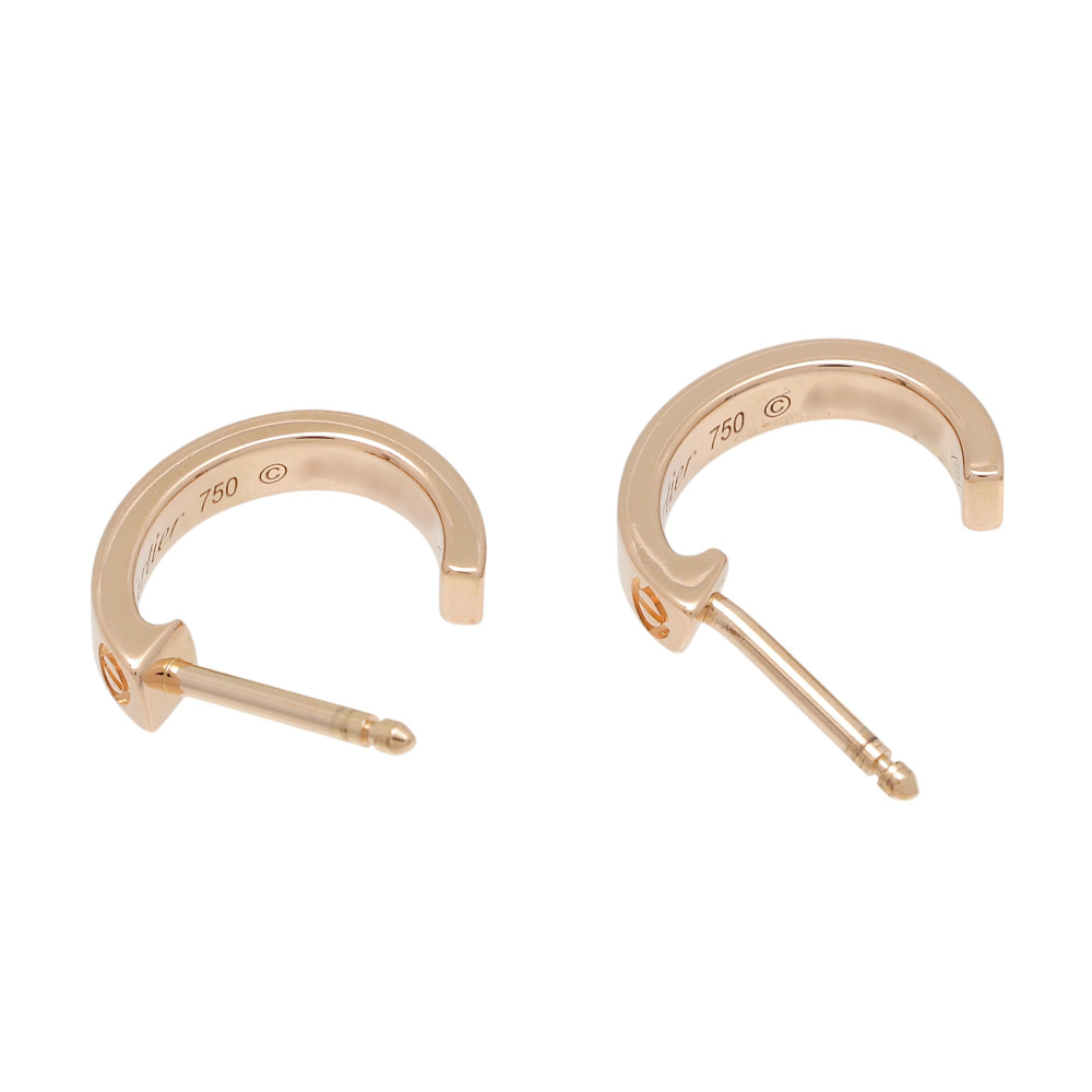 Cartier Love Hoop Sm Earrings 18K Rose Gold B8029000