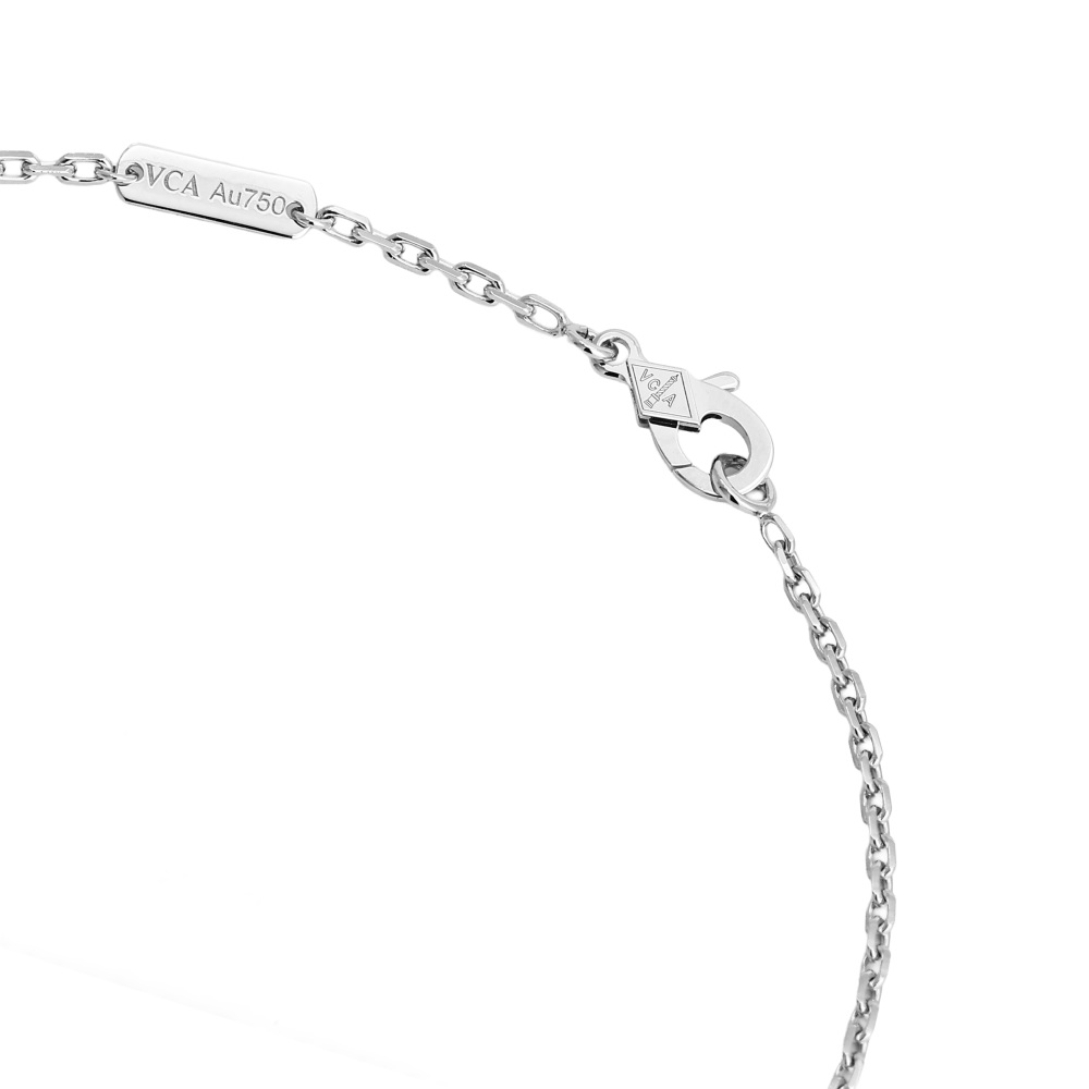 Van Cleef & Arpels Magic Alhambra Necklace 18K White Gold Diamond VCARO49000
