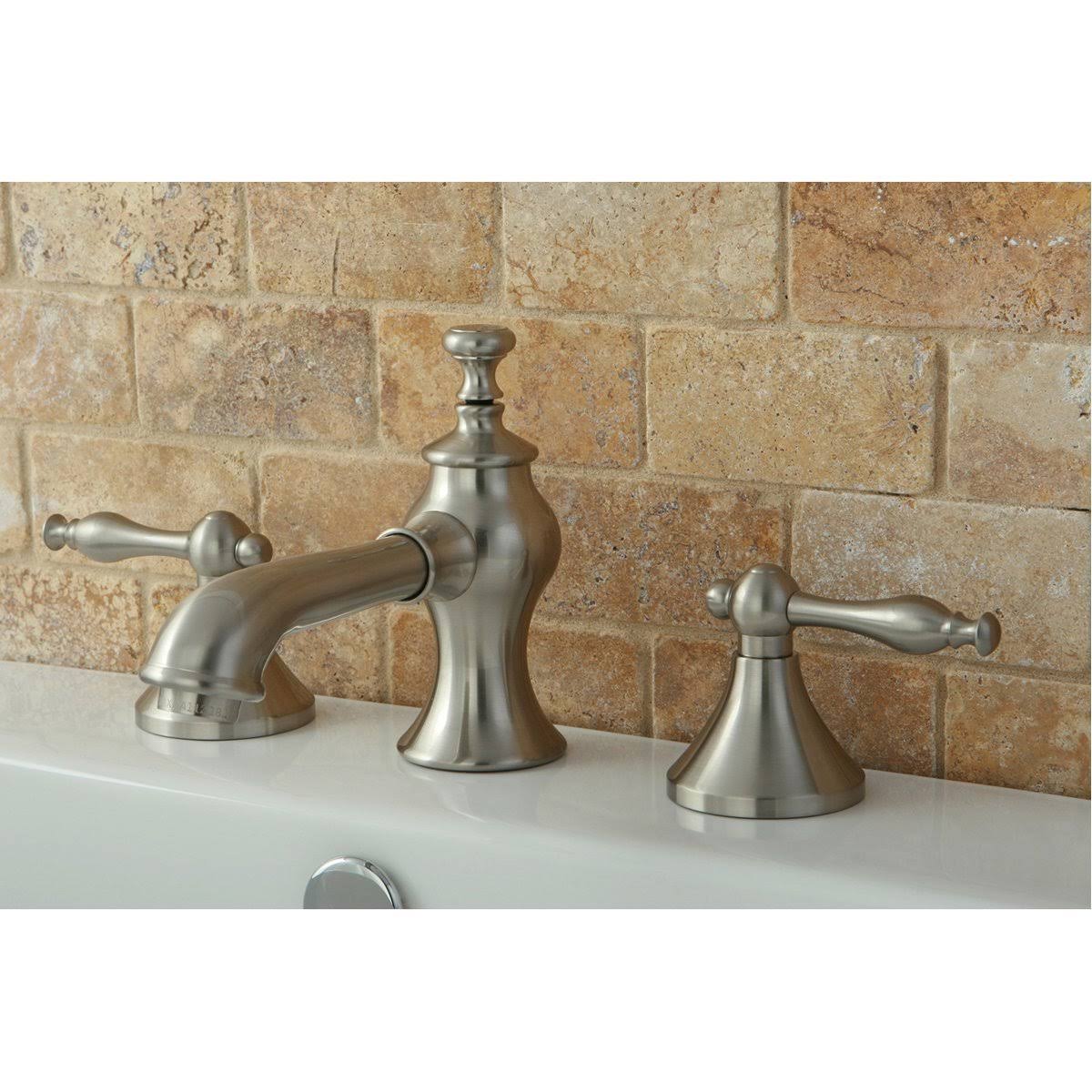 Kingston Brass Kc7061nl 8x22 Widespread Bathroom Faucet, Polished Chrome