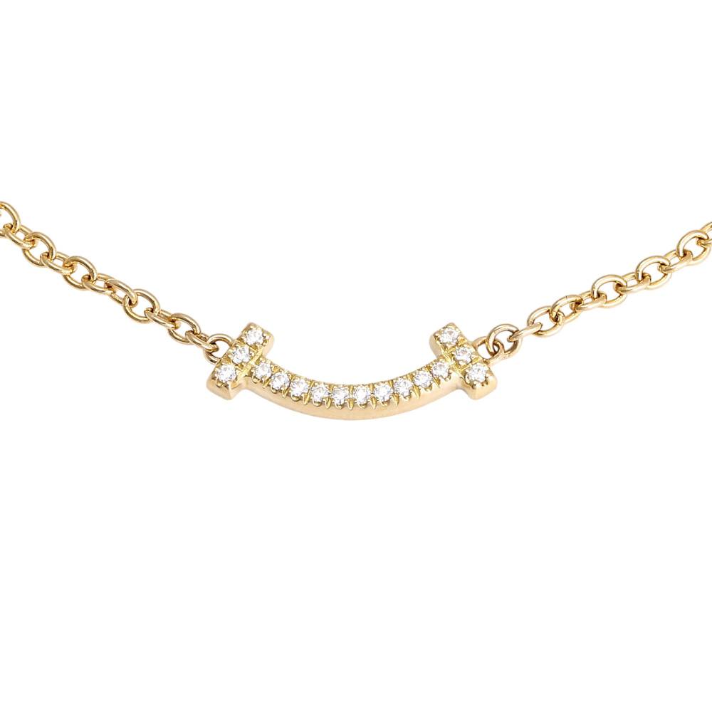 Tiffany & Co. Tiffany T Bracelet 18K Yellow Gold Diamond 62994541
