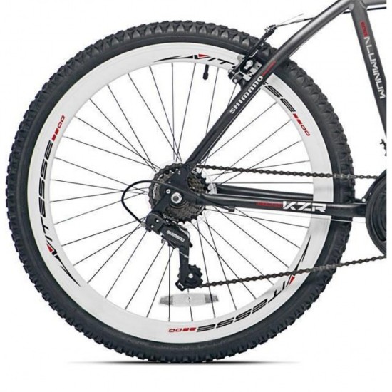 26″ Men’s KZR Front Suspension Mountain Bike, Gray-black