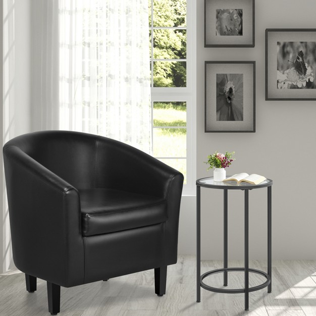 Yaheetech Faux Leather Accent Chair Armchair Club Chair For Living Room