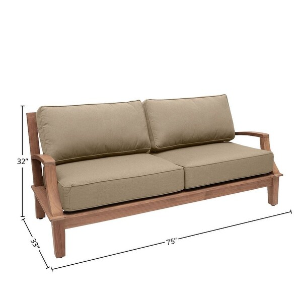 Eliane Teak Sofa with Sunbrella Cushion