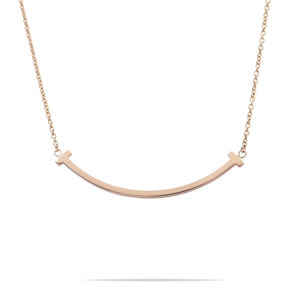 Tiffany & Co. Tiffany T Smile Necklace 18K Rose Gold 60011678