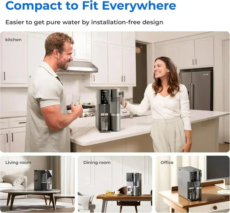 Waterdrop WD-A2 Countertop RO System – 3:1 Pure-to-Drain Ratio