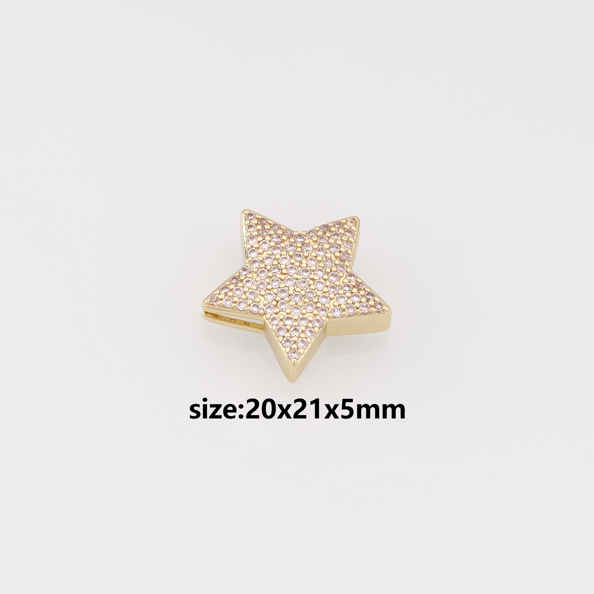 18K Gold Filled Star Spacer Beads,CZ Micro Pave Celestial Spacer Beads,Necklace And Bracelet Making,DIY Jewelry Supply