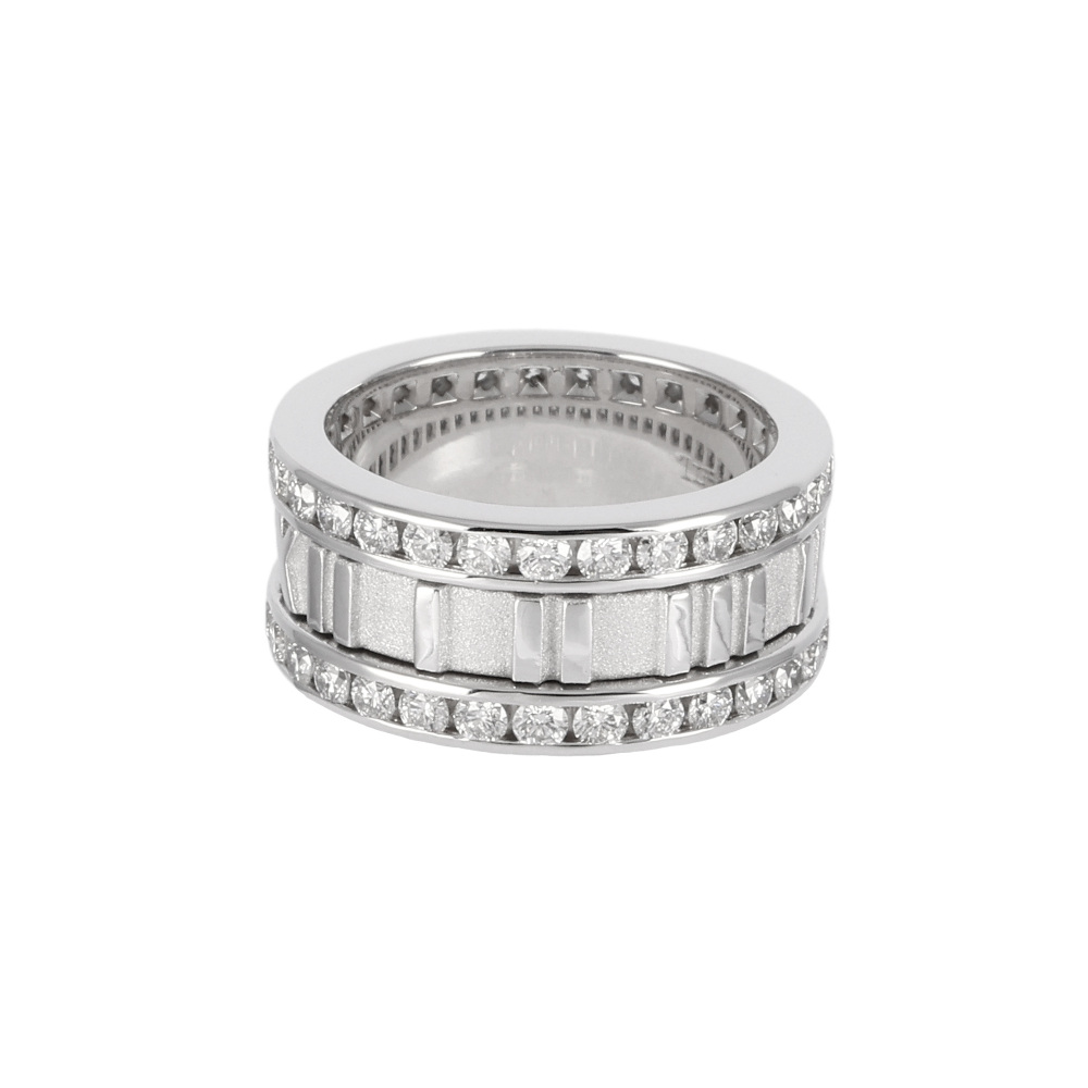 Tiffany & Co. Atlas Ring 18K White Gold Diamond