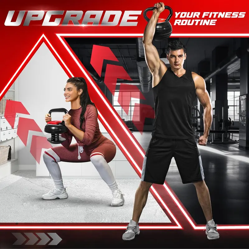 Yes4All Adjustable Kettlebell System – Convertible Kettle Grip Handle with Interchangeable Weight Plates
