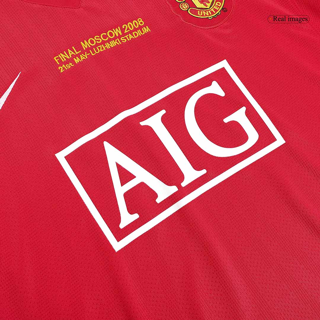 Retro Soccer Jersey ROONEY #10 Manchester United Home Long Sleeve 2007/08 - UCL Final