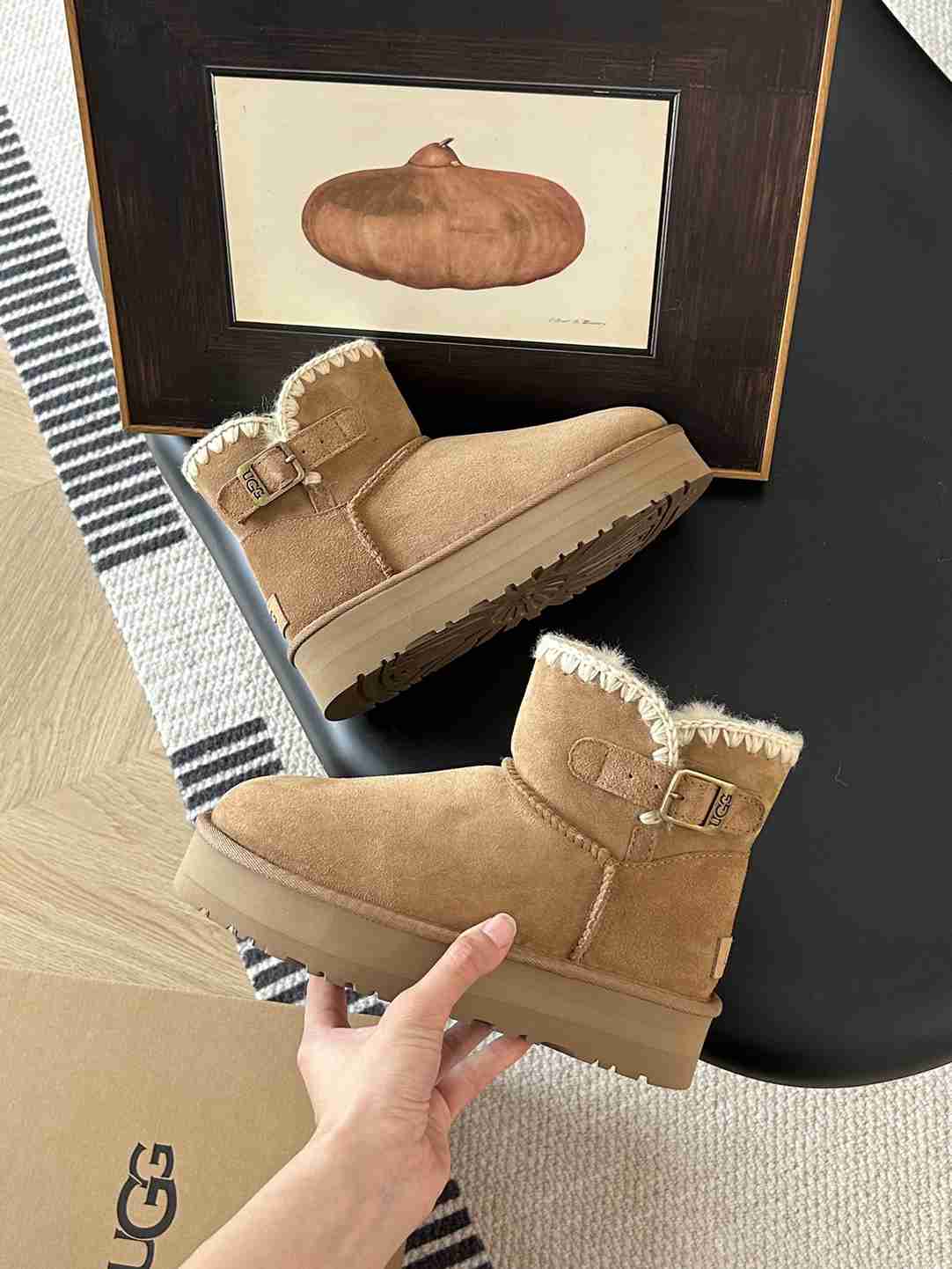 High Quality Women's Genuine Suede Pull on Boot Fuzzy Boots - cnluxepick