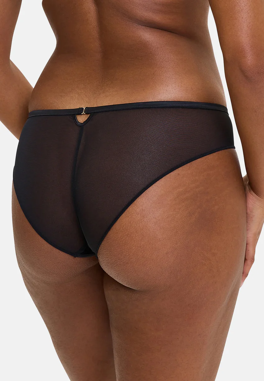Slip Alberta Noir & Rouge Poppy