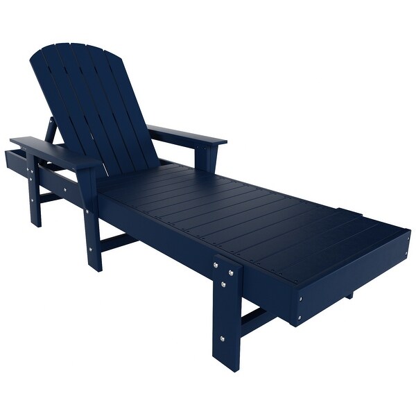 Polytrends Altura Poly EcoFriendly All Weather Reclining Chaise Lounge with Arms