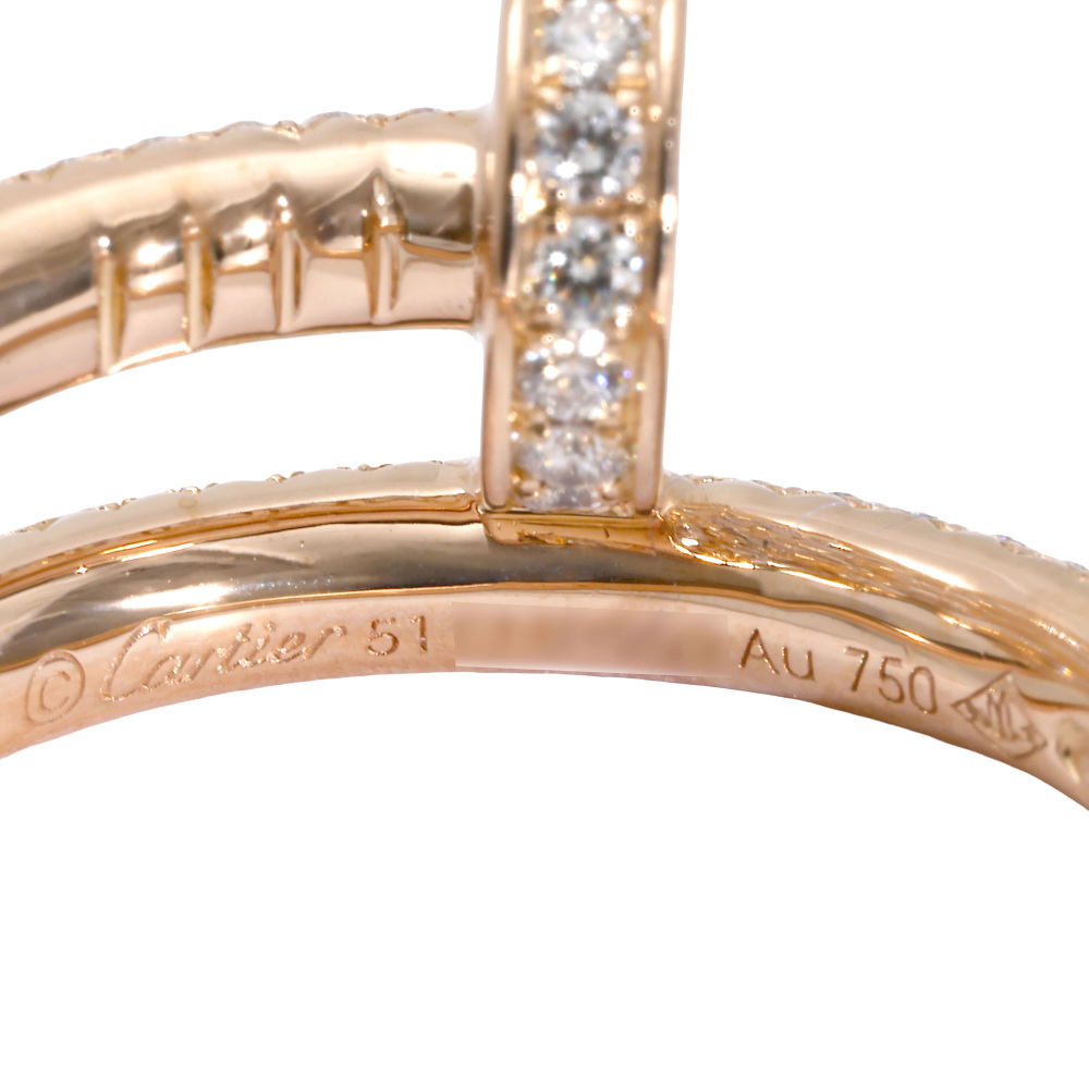 Cartier Juste un Clou Ring 18K Rose Gold Diamond N4748600